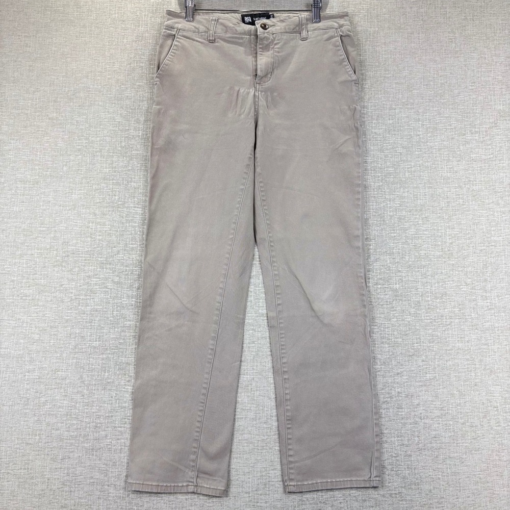 RSQ Jeans Slim Straight Chino Pants Mens 32x32 Tan Khaki Casual Workwear